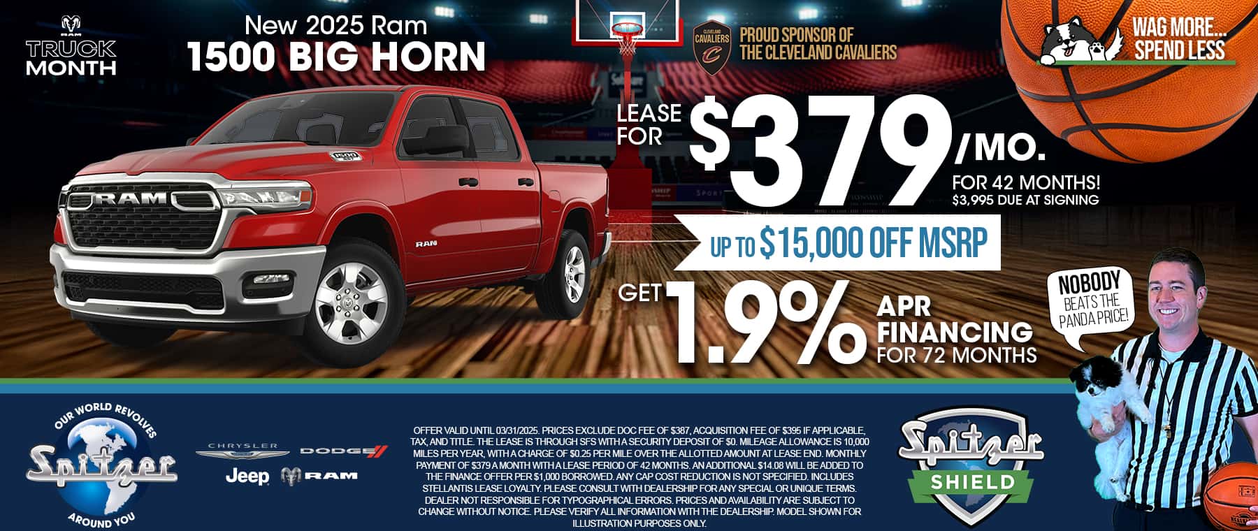 03.2025_Carrera_New 2025 Ram 1500 Big Horn Lease for $379 a Month for 42 Months or Get 1.9% APR Financing for 72 Months!