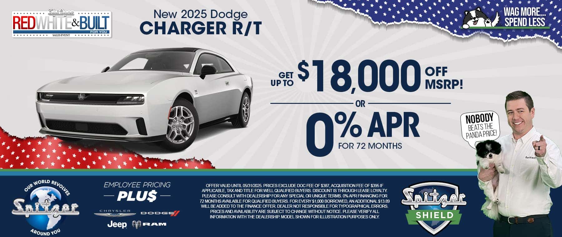 05.2025_Carrera_Get $18k off MSRP OR 0% APR Financing on New 2025 Dodge Charger RT Models