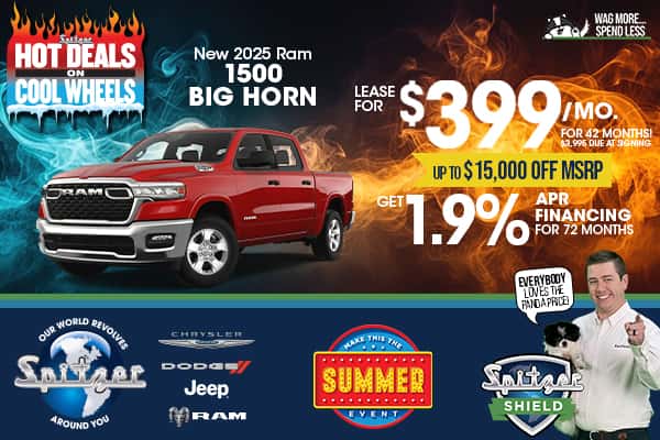 2025 Ram 1500 Big Horn - Lease for $399/mo for 42 Months