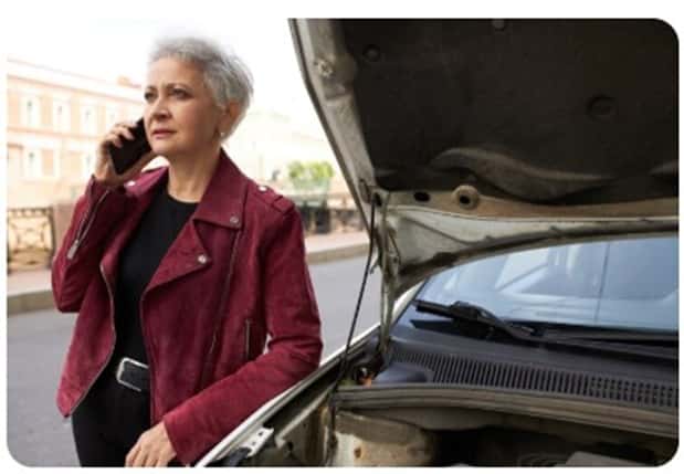 Woman with car