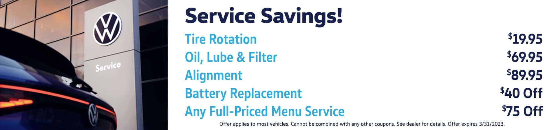 March Service Specials
