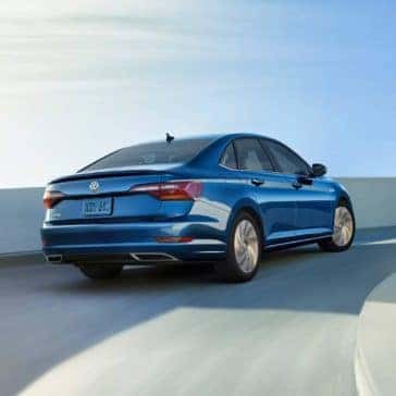2019 Volkswagen Jetta SEL Premium in silk blue metallic back view