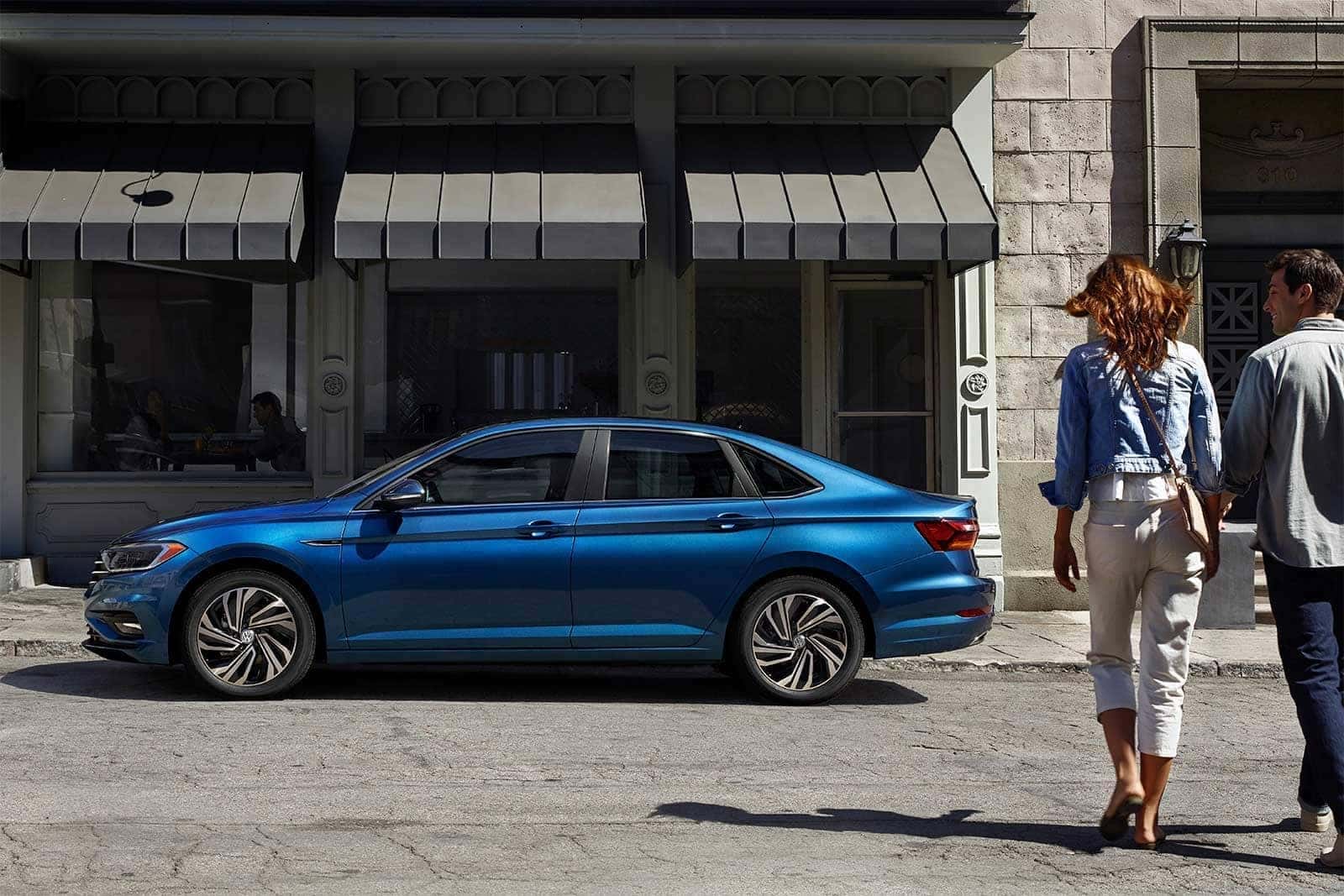2019 Volkswagen Jetta SEL Premium in silk blue metallic side view