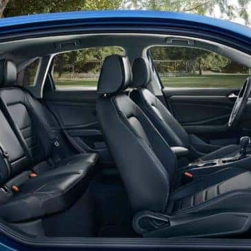 2019 Volkswagen Jetta SEL Premium in titan black leather interior seating