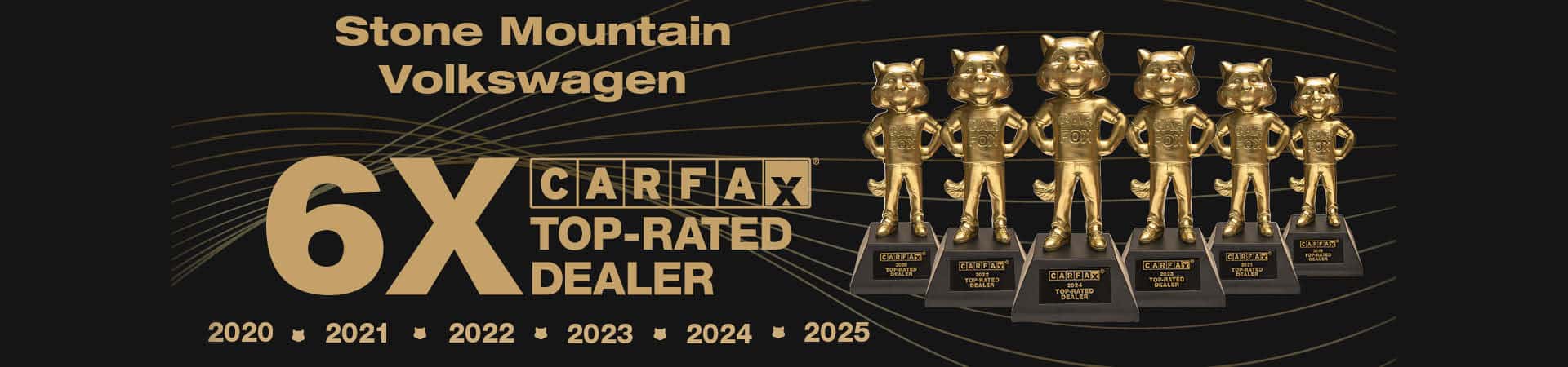 Stone Mountain Volkswagen in Snellville, GA — 6-time Carfax Top-Rated Dealer (2020–2025) for trusted sales and service.