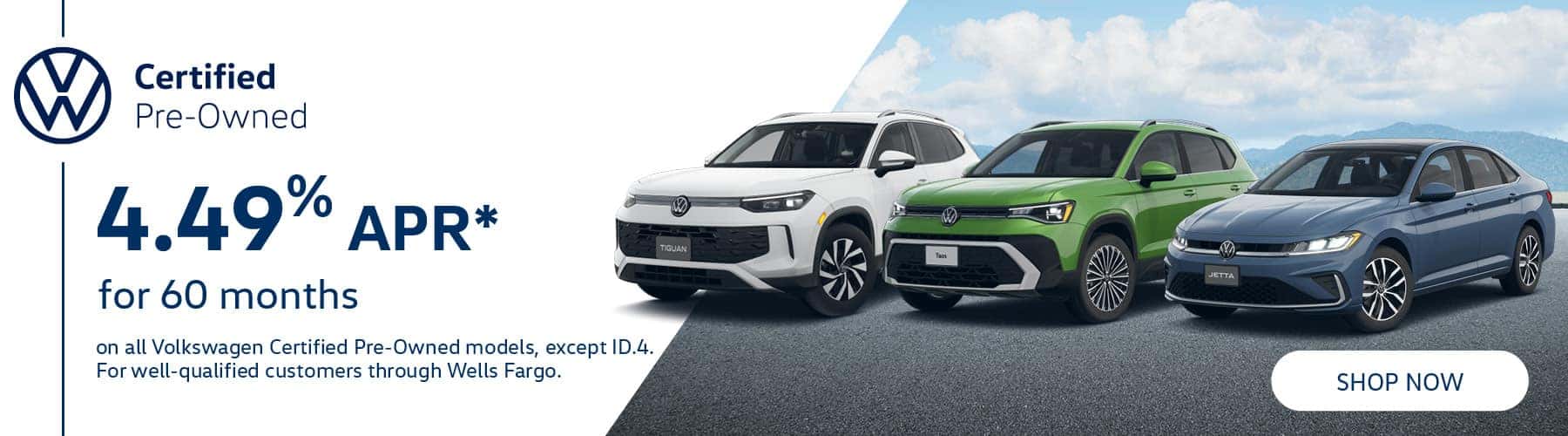 Certified Pre-Owned 4.49% APR* for 60 months
