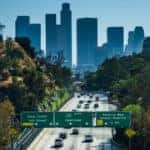 View of 110 freeway and LA from Park Ro