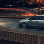 2020 toyota corolla driving on los angeles highway