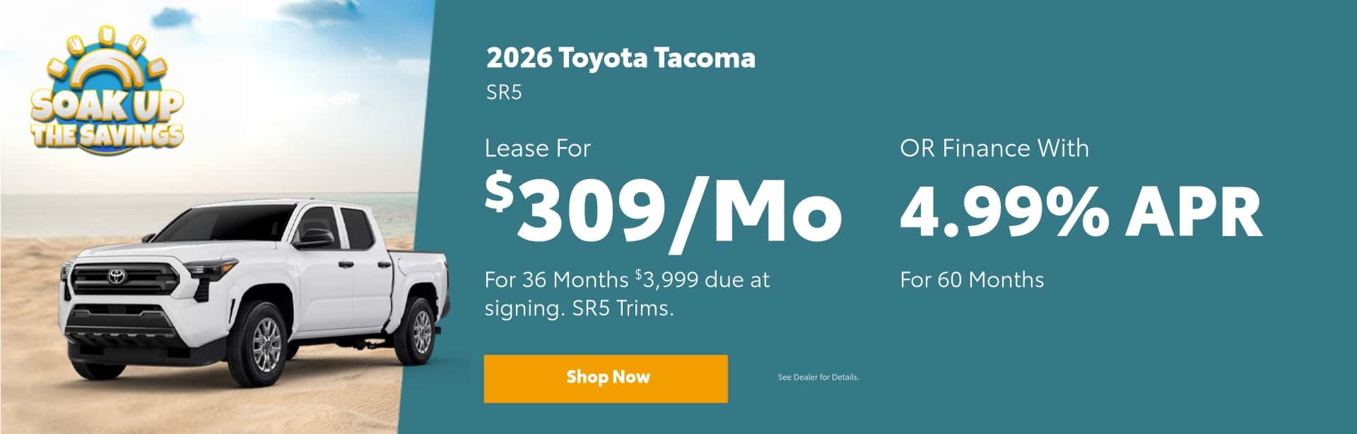 July 2026 Tacoma Offer