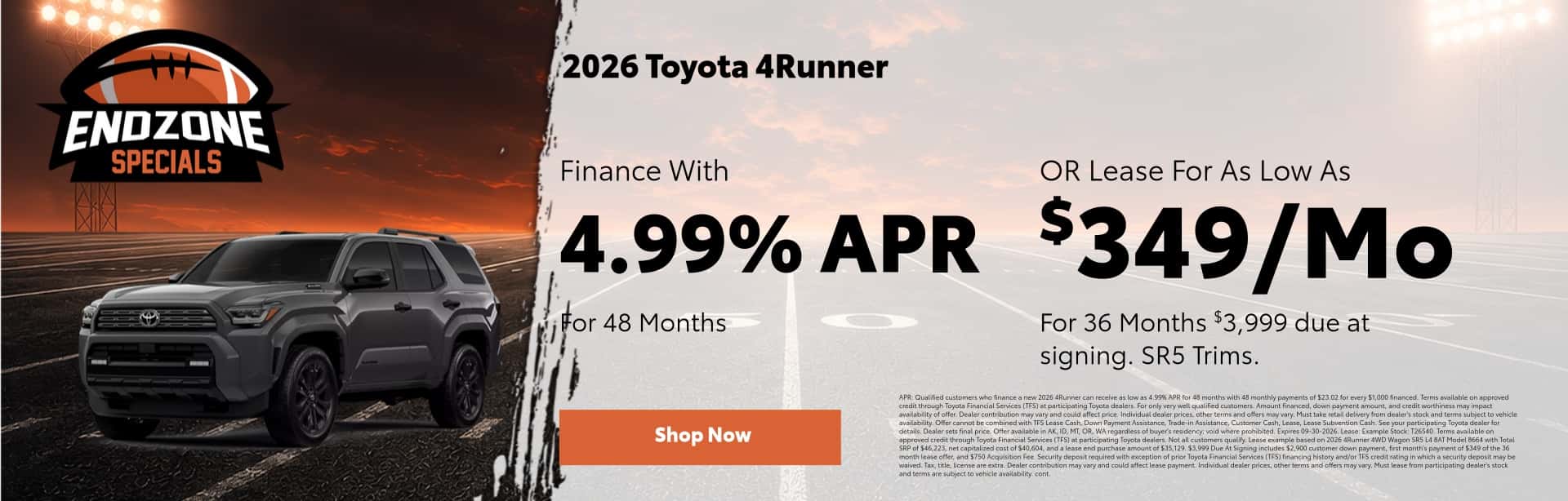 2026 Toyota 4runner offer