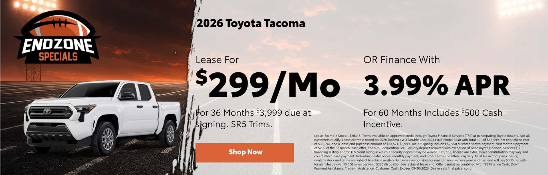 September 2026 offer Tacoma