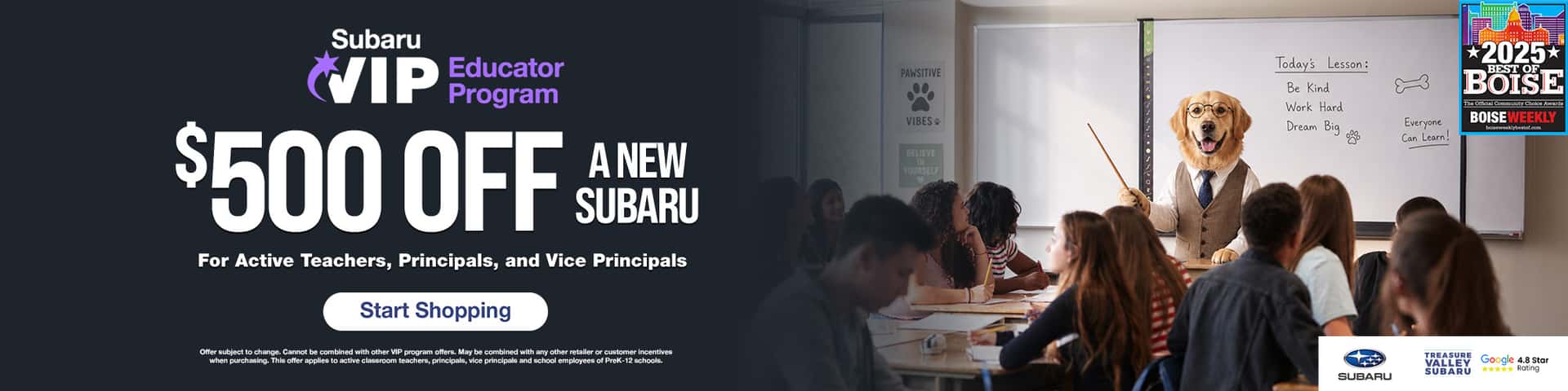 Subaru VIP Educator Program