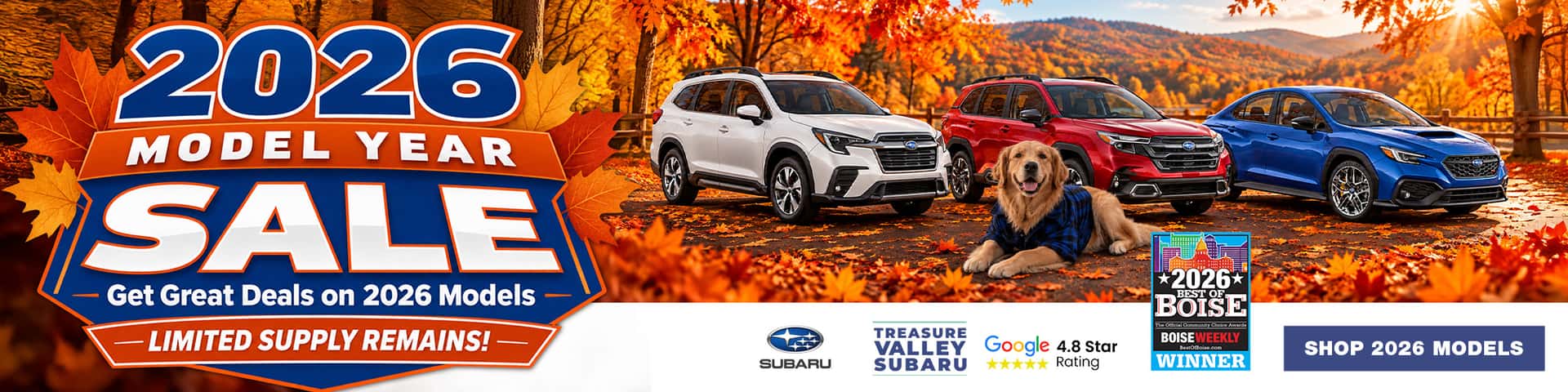 2026 Model Year Subaru Sale