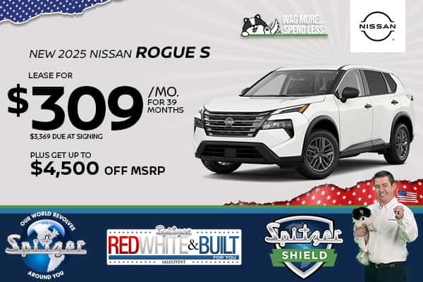 2025 Nissan Rogue S - Lease for $309 a Month