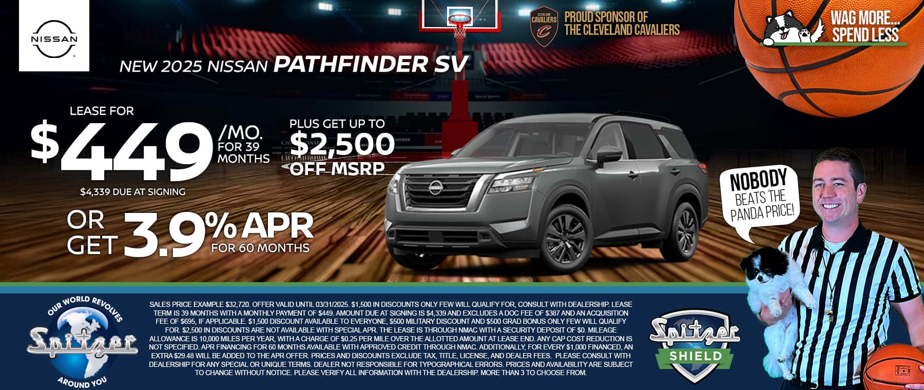 03.2025_Carrera_Lease a New 2025 Nissan Pathfinder SV for $449 a Month for 39 months PLUS Get up to $2,500 off MSRP! Or Get 3.9% APR Financing for 60 Months