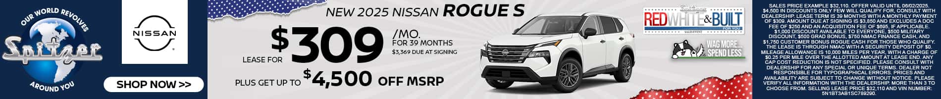 05.2025_Carrera_Lease a New 2025 Nissan Rogue S for $309/mo!