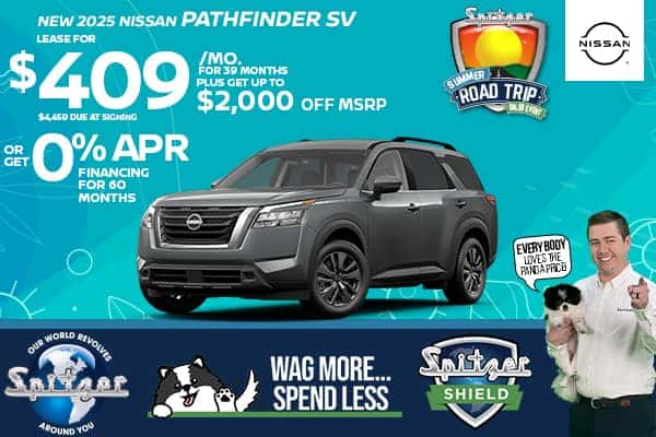 2025 Nissan Pathfinder SV - Lease for $409/mo for 39 Months