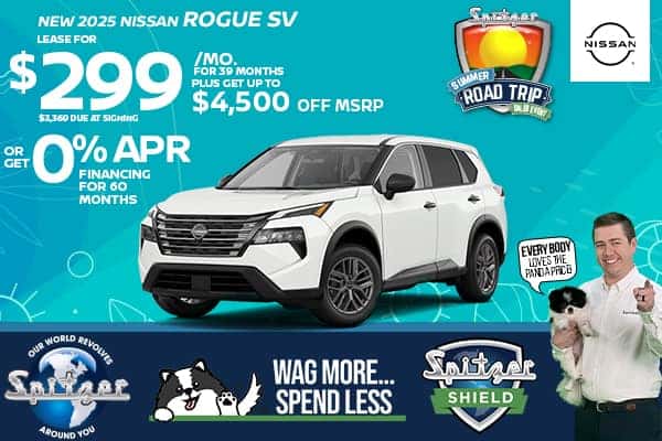 2025 Nissan Rogue SV - Lease for $299/mo for 39 Months 