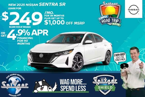 2025 Nissan Sentra SR - Lease for $249/mo for 39 Months 