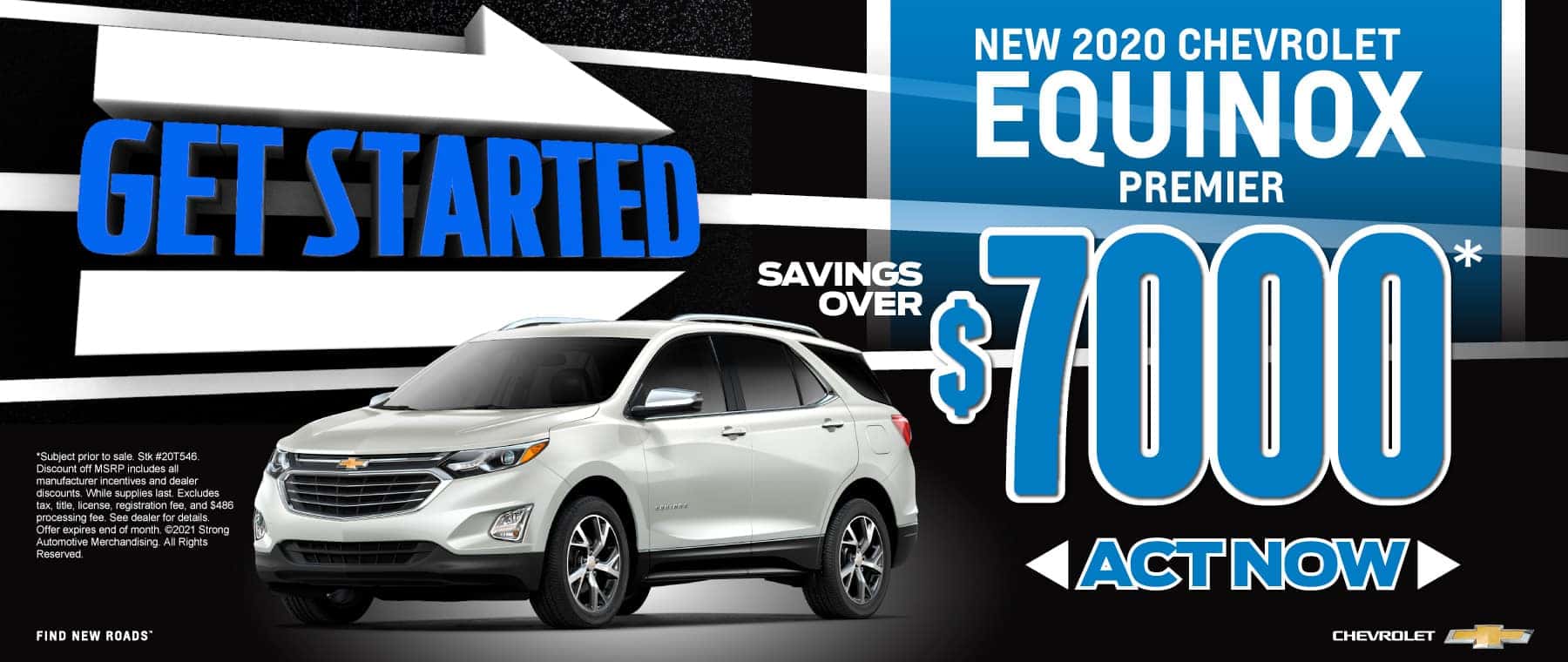 New 2020 Chevy Equinox - $7000 off - Act now