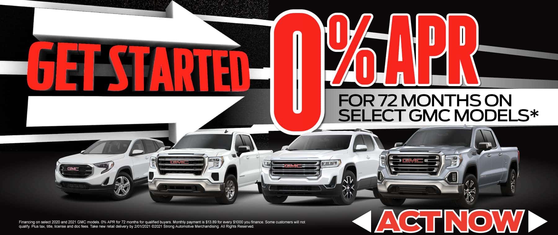 0% APR on Select GMC models - Act now