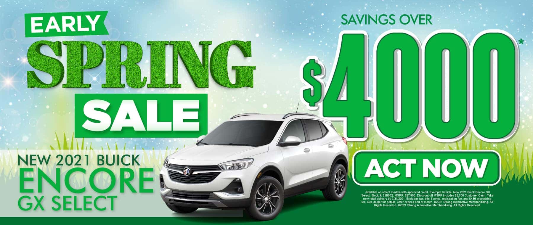 New 2021 Buick Encore - Savings of $4000 - Act Now