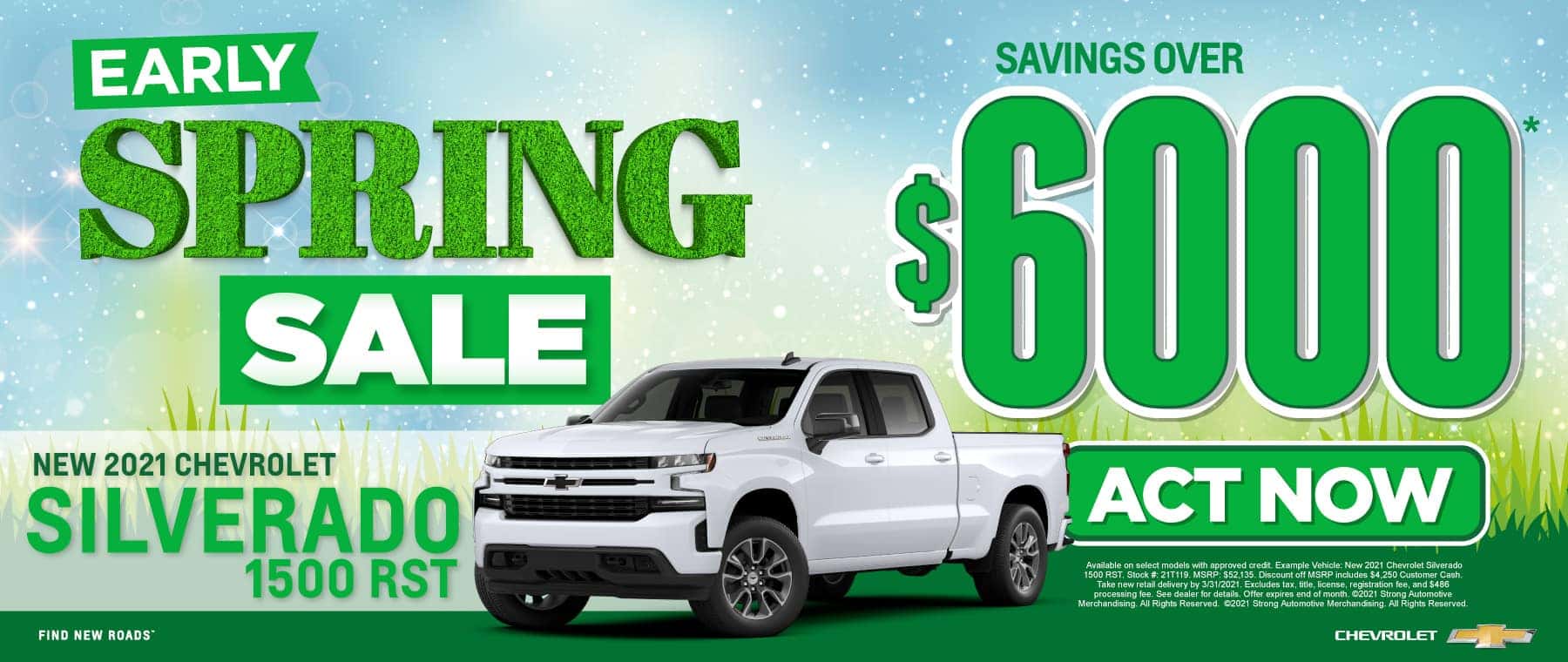 New 2021 Chevy Silverado - Savings of $6000 - Act Now