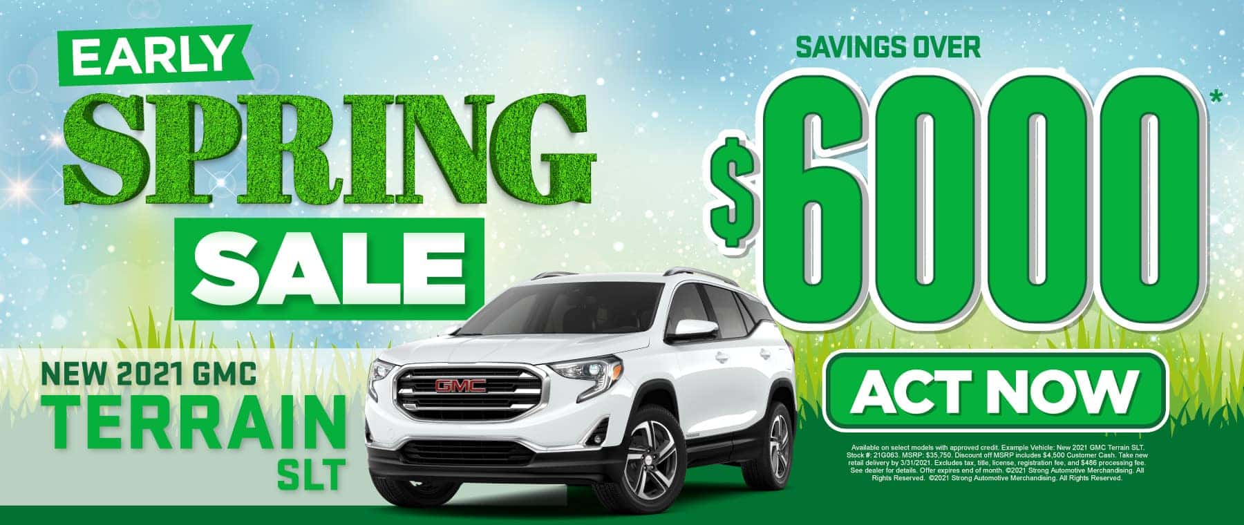 New 2021 GMC Terrain - Savings of $6000 - Act Now