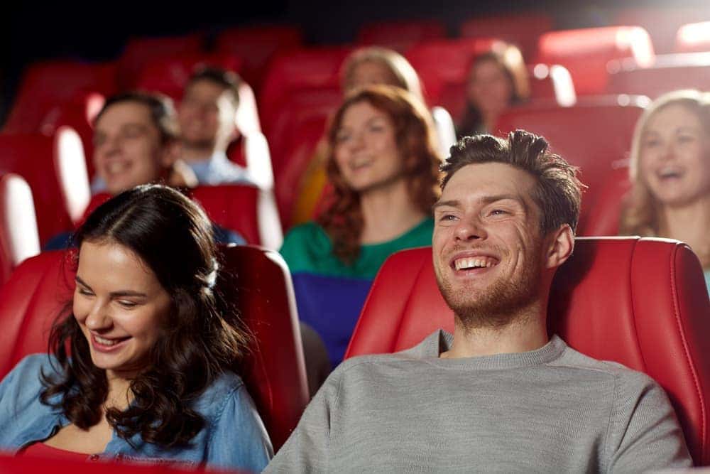 Date night watching a movie at a theatre