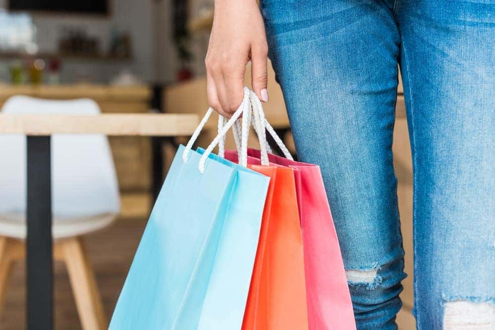 Woman with shopping bags
