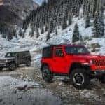 2019 Jeep Wrangler and Wrangler Unlimited driving on unpaved path