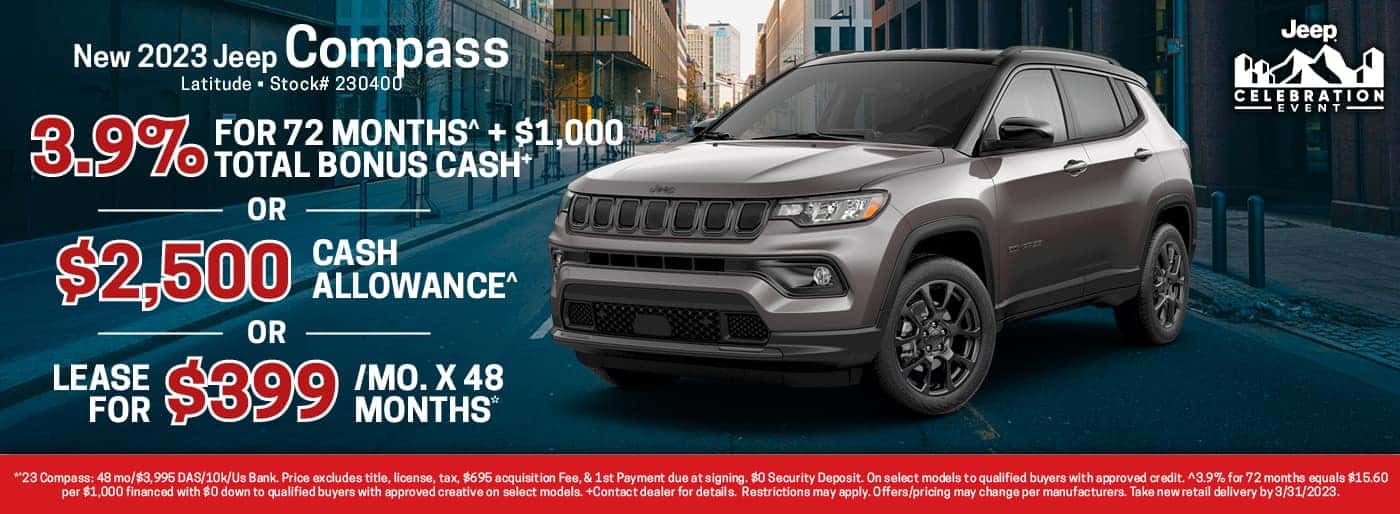 New 2023 Jeep Compass Latitude Cash Allowance