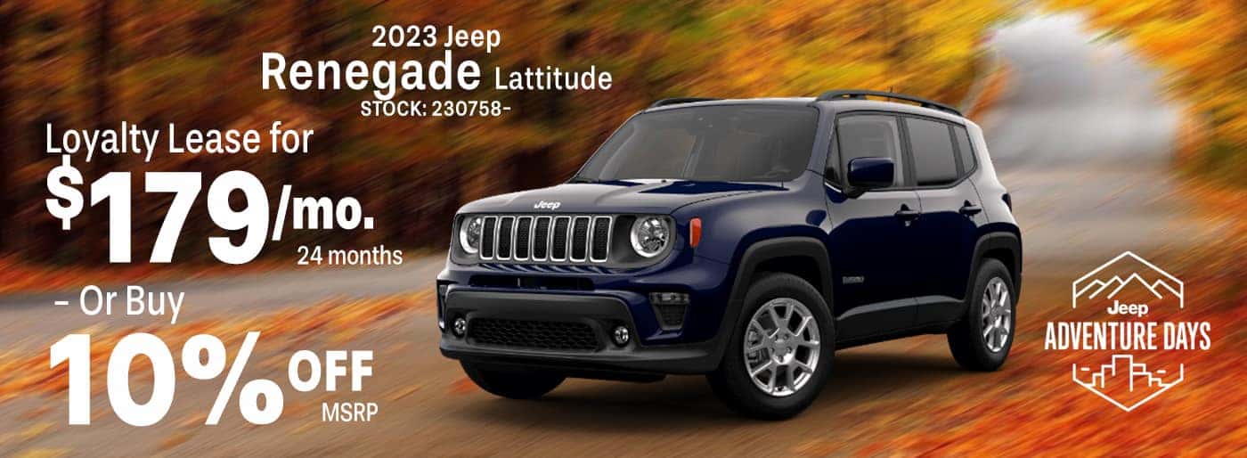 2023 Jeep Renegade Lattitude Loyalty Lease